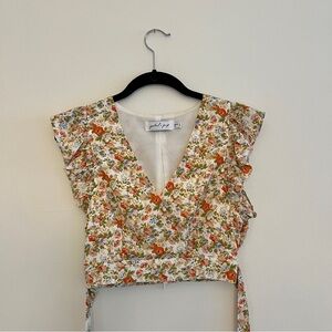 Petal and Pup Floral Cropped Top in Size XS